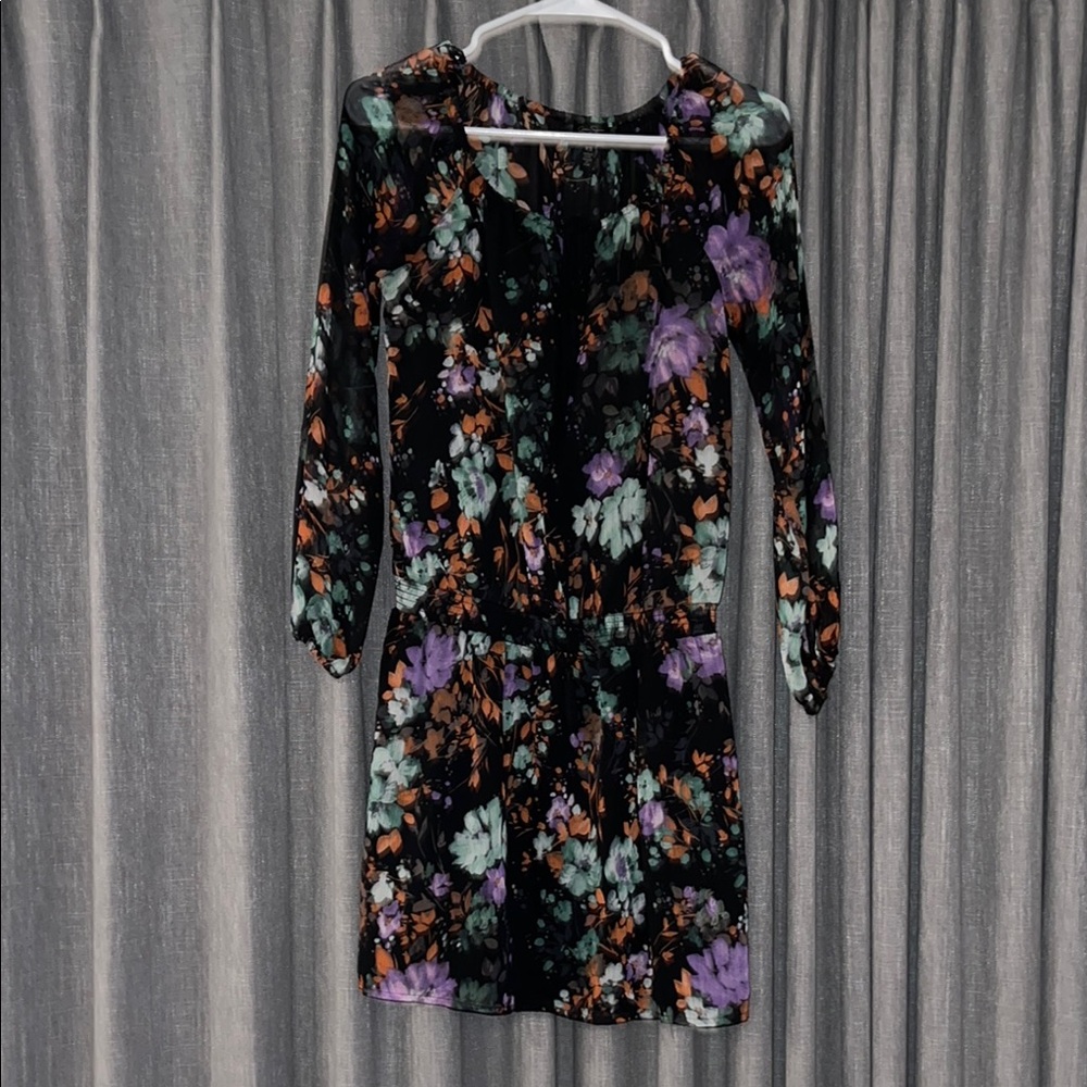 Floral Black Dress